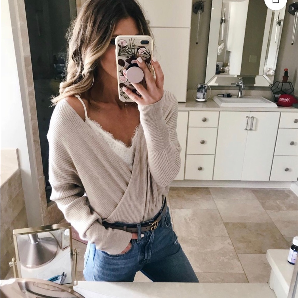 Leith cozy wrap sweater